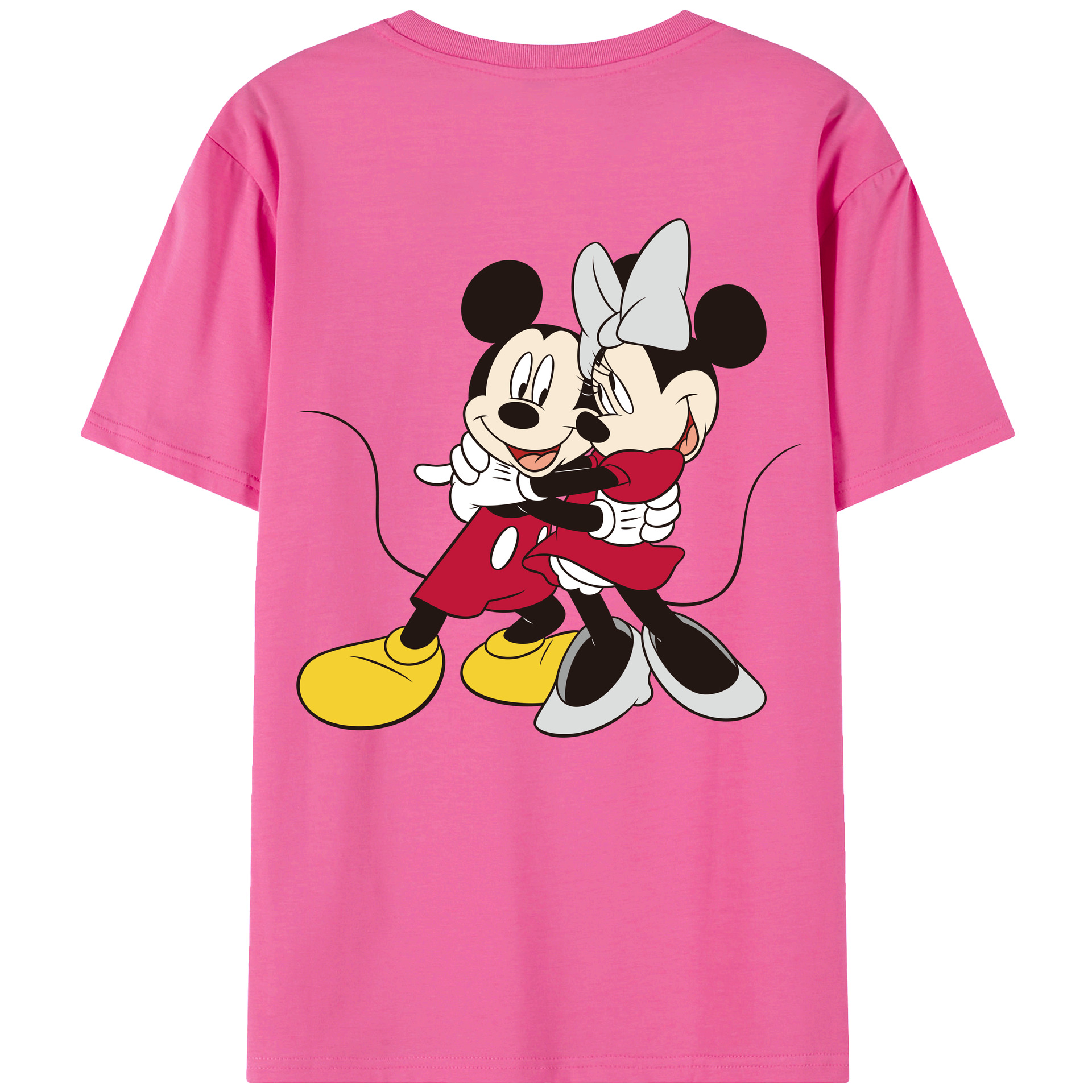 （画像用） ミッキーマウス Mickey Mouse レディース半袖Tシャツ(バックプリント)